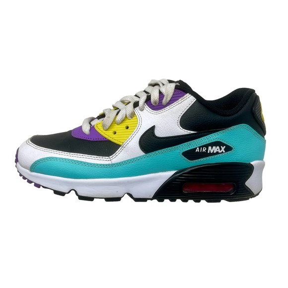 Nike Shoes - Nike Air Max  90 GS Leather Sneaker Womens Sz 8 Black Jade 9.3.6=L.9.1